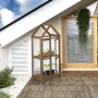 Вертикална оранжерия Relaxdays 10036898 Дървена мини оранжерия за тераса , снимка 2