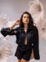 Стилен дамски черен комплект, снимка 3