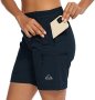Нови Дамски къси бързосъхнещи шорти с джобове с цип за спорт бягане, снимка 1 - Къси панталони и бермуди - 40608378