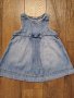 Детска дънкова рокля сукман Tex 12 месеца, снимка 1