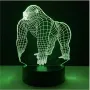 Холограмна 3D LED лампа Горила-дистанционно управление 16 цвята+други режими на управление, снимка 3