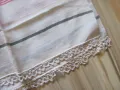 19в. кърпа, месал, ръчно тъкан кенар , дантела, 96х36см./2бр, снимка 3