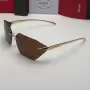 Слънчеви очила Prada Rimless Edition нови, черно и кафяво Унисекс, снимка 6