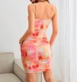 НАМАЛЕНА! Еластична рокля с цветен принт - различни размери, снимка 2