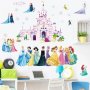 замък с принцеси и Кралство Елза стикер лепенка за стена мебел детска стая