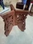 Дърворезба стара дъб сгъваема поставка за блюда, вази, украса и др. , снимка 2