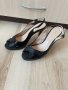 Черни сандали на ток, 37 номер, снимка 1 - Дамски обувки на ток - 35990964