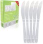Нова опаковка от 100 прозрачни пластмасови ножа Къмпинг Парти Кетъринг, снимка 1 - Други стоки за дома - 41928549