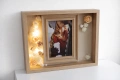 Персонализирана бежова 3Д рамка с LED – уникален подарък, снимка 2
