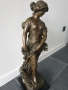68см-17кг Moreau статуетка/френска бронзова скулптура/голяма фигура на жена с цветя, снимка 2