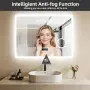 LUVODI LED огледало 80x60 см със светлина, Bluetooth и анти-мъгла, снимка 6
