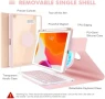 Нов Калъф с Bluetooth клавиатура + мишка за iPad 10.2 10.5 въртящ се кейс, снимка 3