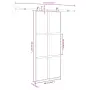 vidaXL Плъзгаща се врата с обков 90x205 см Закалено стъкло&Алуминий, снимка 7