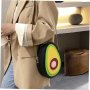 Малка чанта за през рамо Авокадо, с ципове и дръжка синджир, снимка 2