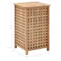 vidaXL Кош за пране 39x39x65 см масивно орехово дърво, снимка 6
