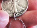 Сребърен синджир със рядък half dollar сребърен долар 1945 г - рядкост и ценност за ценители  сребро, снимка 5