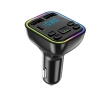 FM трансмитер Bluetooth с LED дисплей 2x USB и Type-C 3.1A, снимка 1