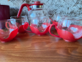 Кана и 5 чаши за кафе/чай на JENA GLAS, снимка 2