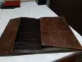 Папка дебела естествена кожа скицник с рисунка от соца 27х33см  и малка дракон 233х165мм, снимка 10
