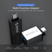 Orico преходник Adapter OTG - USB Micro B to USB3.0 AF - CBT-UM01-BK - 24 месеца гаранция, снимка 7 - USB кабели - 41288983