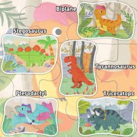 Нов комплект Дървени пъзели Животни образователна играчка за деца 3+, снимка 5 - Образователни игри - 34059965