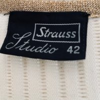 Златиста дизайнерска жилетка STRAUSS STUDIO Австралия, снимка 3 - Жилетки - 44231021