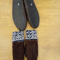 Домашни пантофи и ръкавици естествена кожа, снимка 2 - Ръкавици - 40052706