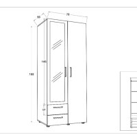 Гардероб Соло, снимка 5 - Гардероби - 44396755