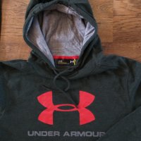 Under Armour Logo Pullover Hoodie - страхотно мъжко горнище , снимка 1 - Спортни дрехи, екипи - 39972126