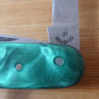 Джобно ножче 6 инструмента с виличка зелено с калъф Буковец, снимка 6 - Антикварни и старинни предмети - 44423146