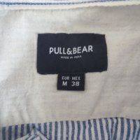 Мъжка риза с дълъг ръкав памук и лен Pull&Bear, снимка 4 - Ризи - 41487792