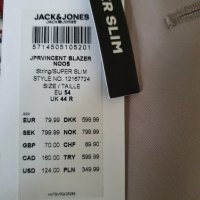 Ново мъжко сако Jack and Jones,  размер L, снимка 7 - Сака - 41377375