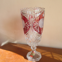 кристална немска ваза, снимка 2 - Вази - 44623930
