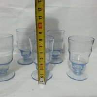 Ретро стъклени чаши цветно стъкло, снимка 2 - Антикварни и старинни предмети - 35985024