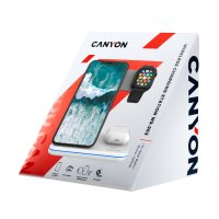 Canyon Безжично зарядно устройство WS-303 15W 3в1 Бяло (CNS-WCS303W), снимка 6 - Безжични зарядни - 41147849