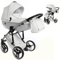 Бебешка количка Junama Mirror Satin 2в1, 3в1 НОВА, снимка 4 - Детски колички - 42083653