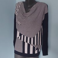 Двуцветен пуловер тип туника / блуза / хипоалергична материя, снимка 1 - Блузи с дълъг ръкав и пуловери - 34734295