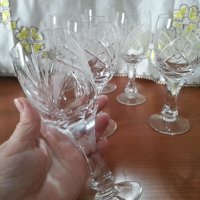Кристални чаши за вино , снимка 5 - Антикварни и старинни предмети - 42136712