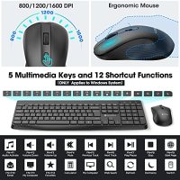 Нова Комбинирана безжична клавиатура и мишка бързи клавиши Подарък , снимка 5 - Клавиатури и мишки - 41955840