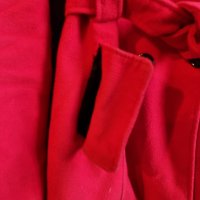 Червено палто с качулка , снимка 6 - Якета - 39551055