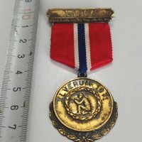 норвежки сребърен медал с позлата , снимка 1 - Антикварни и старинни предмети - 42119885