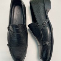 Мъжки кожени официални обувки - Черни - 40, снимка 1 - Официални обувки - 41587580