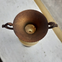 Стара малка ваза амфора оникс бронз, снимка 4 - Антикварни и старинни предмети - 36116538