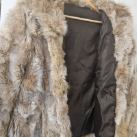 Дамско палто от заек естествен косъм, снимка 3 - Палта, манта - 44913965