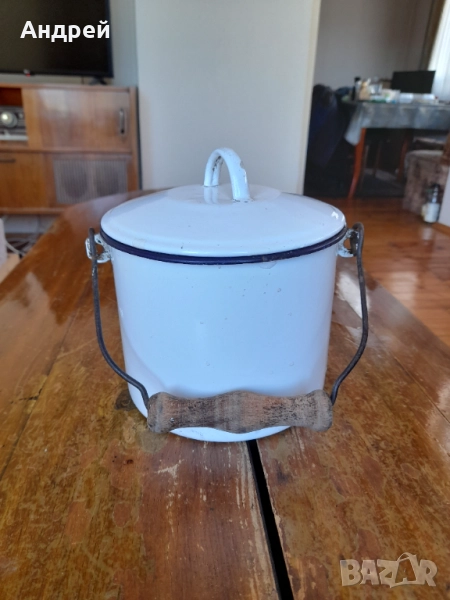 Стара емайлирана котленка #14, снимка 1