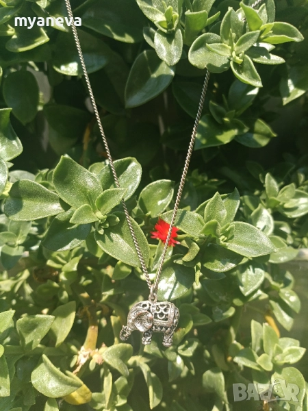 Колие от Индия с висулка слон , символ на късмет и мъдрост. , снимка 1