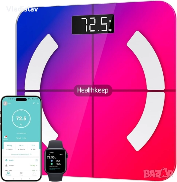 Везна Healthkeep 180кг 13 измервания, снимка 1