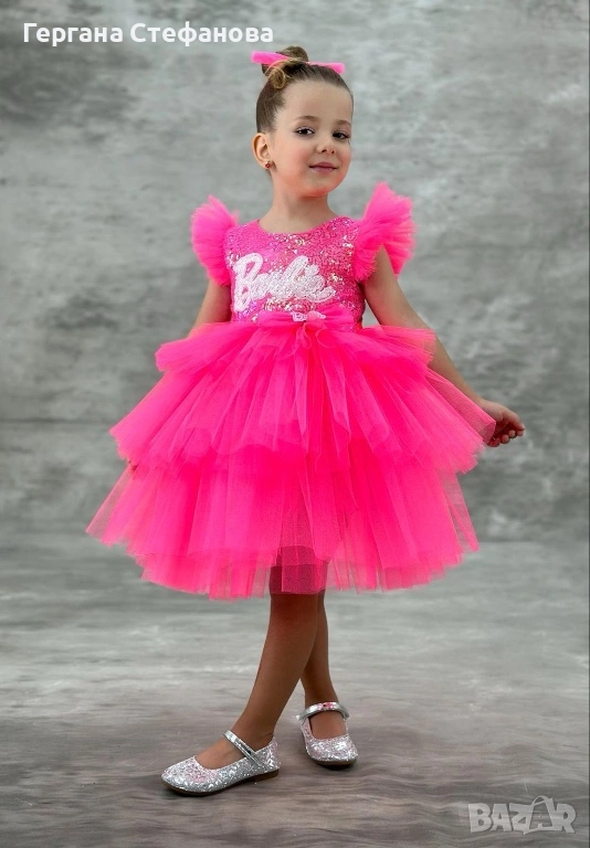 Рокля Барби 104,110,116,122см, снимка 1