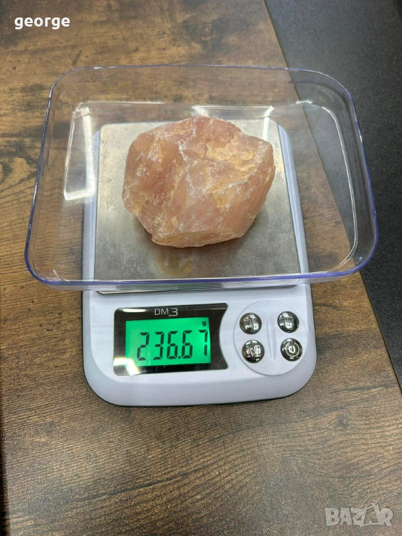 Розов кварц - необработен : произход Мозамбик - 236 грама, снимка 1