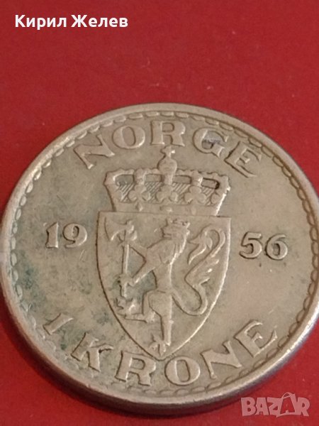 Стара монета 1 крона 1956г. Норвегия рядка за КОЛЕКЦИОНЕРИ 32082, снимка 1